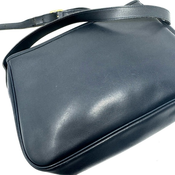 Longchamp vintage Roseau Blue Navy Leather Crossbody Bag - Picture 5 of 10